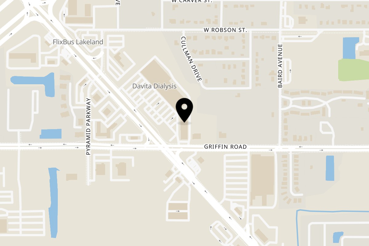 Map showing the location of Spice Bangkok Sushi on 3123 US Hwy 98 N in Lakeland